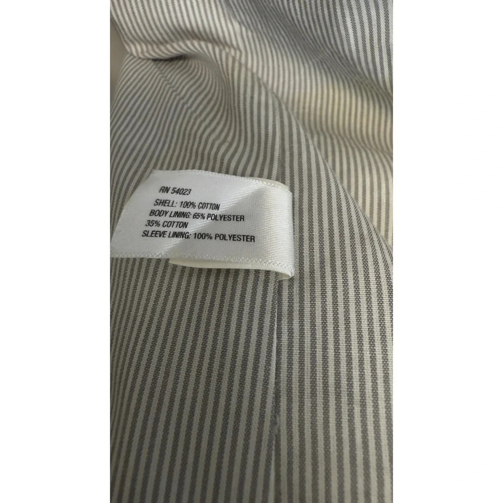 Gap‎ Mens Navy Blue Pinstripe Cotton Blazer Sport Coat Jacket XL Unstructured